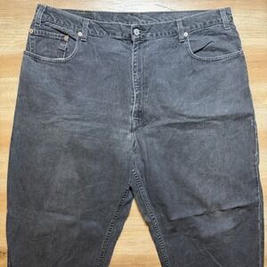 Vintage Levis 560 Jeans Men 42x30 Black Loose Fit Tapered Leg Faded Grunge Y2K